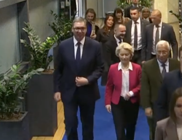 Aleksandar Vučić, Ursula von der Leyen, Antonio Costa