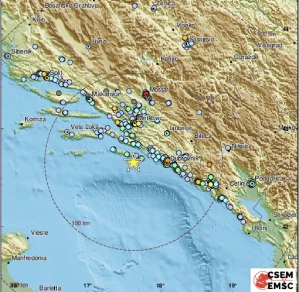 Snažan potres prodrmao jug Hrvatske: Dobro nas je zatreslo
