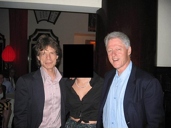 Mick Jagger i Bill Clinton