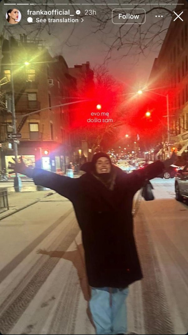 Franku je dočekao snježni New York.