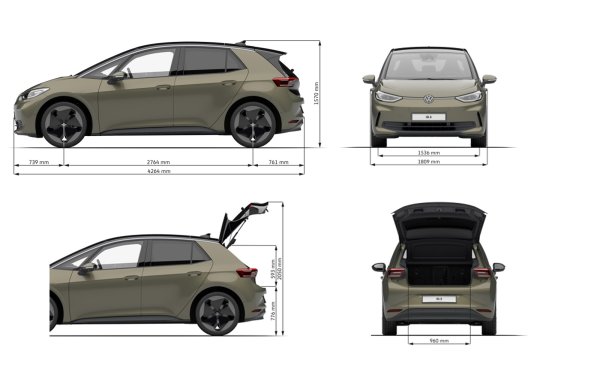 Volkswagen ID.3 - dimenzije