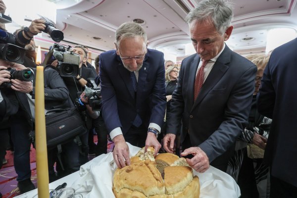 Davor Božinović i Milorad Pupovac na svečanosti za pravoslavni Božić