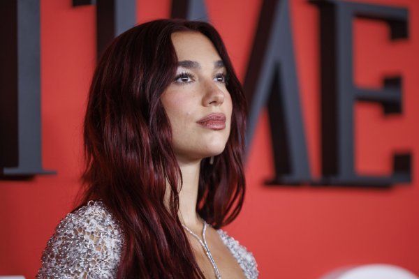 Dua Lipa s kosom boje burgundca