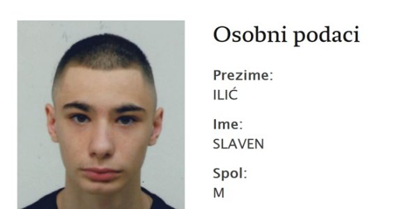 Policijski apel: U Splitu je prije mjesec dana nestao osamnaestogodišnji Slaven