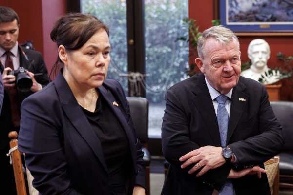 Vivian Motzfeldt i Lars Løkke Rasmussen