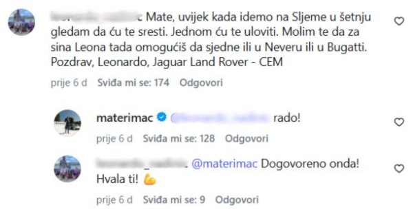 'Rado', odgovorio je Mate Rimac na simpatičnu molbu jednog oca.