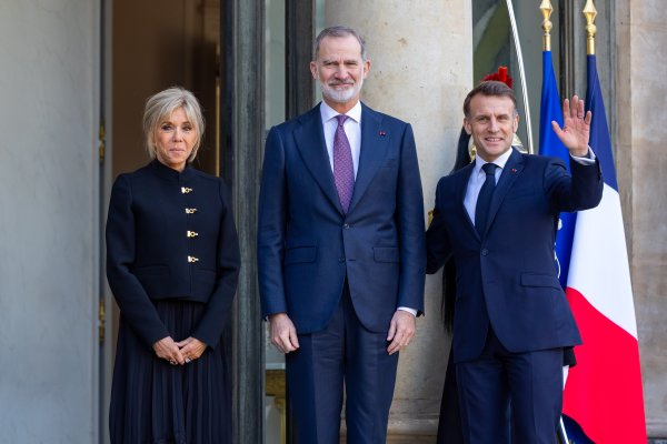 Emmanuel Macron, Brigitte Macron i kralj Felipe VI