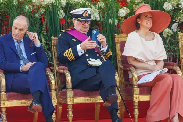 Belgijski prinčevi Lorenz i Laurent te princeza Claire