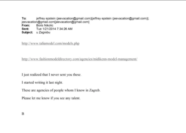 Mail Borisa Nikolića Jeffreyju Epsteinu