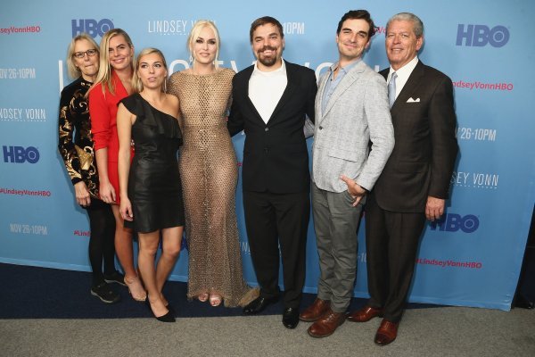 Lindy Lund, Karin Kildow, Laura Kildow, Lindsey Vonn, Paolo Bini, Reed Kildow i Alan Kildow