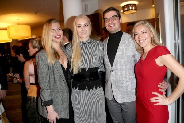 Lindsey Vonn, Karin Kildow, Reed Kildow, Laura Kildow Schwarzenegger