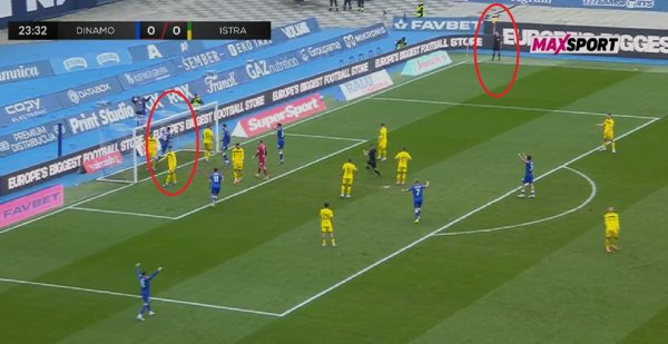Pogledajte nevjerojatnu pogrešku pomoćnog suca, ali VAR je ipak potvrdio Dinamov gol