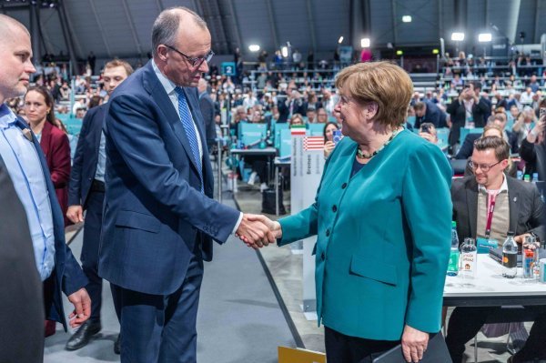 Friedrich Merz i Angela Merkel