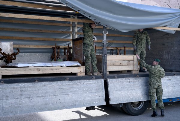 Hrvatski vojnici u okolici Vjesnika