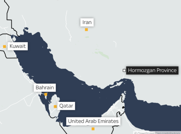 Perzijski zaljev - mapa