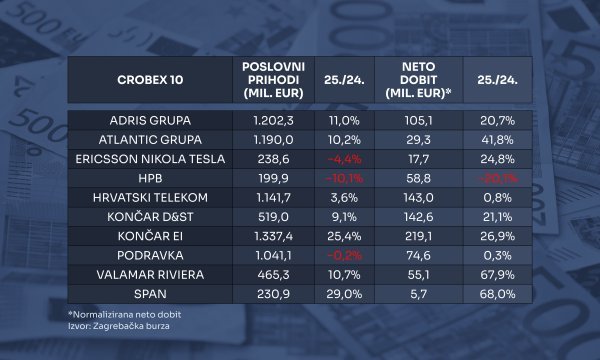 Dionice koje su najbolje kotirale u 2025. godini