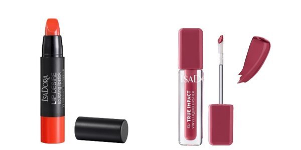 Isadora Lip Desire Sculpting Lipstick, Isadora True Impact Vinyl Liquid Lipstick