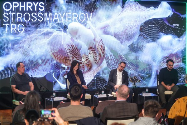 AI cvijet Ophrys (na ekranu) bit će jedna od sjajnih ovogodišnjih atrakcija Festivala svjetla Zagreb