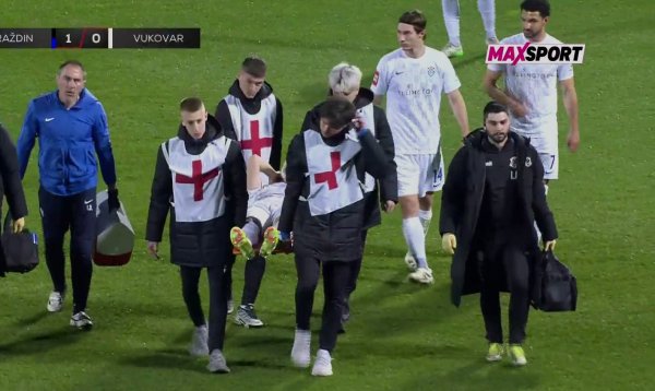 Pogledajte strašnu ozljedu igrača Vukovara: Iznesen je na nosilima