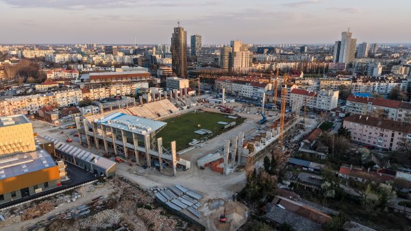 Fotografije iz zraka radova na novom stadionu u Kranjčevićevoj 27.3.2026.