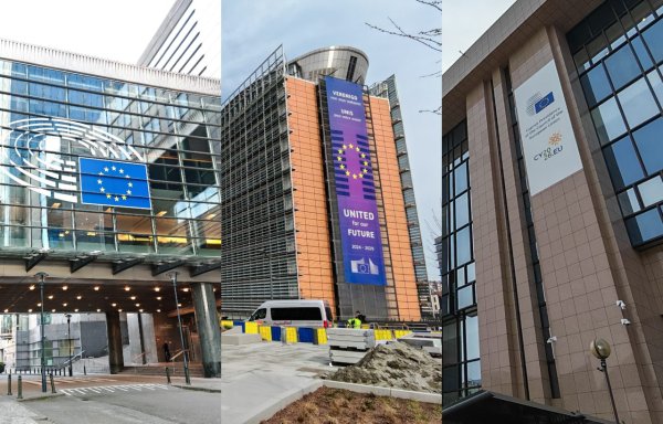 S lijeva na desno: Europski parlament, Europska komisija, Europsko vijeće