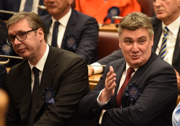 Aleksandar Vučić i Zoran Milanović