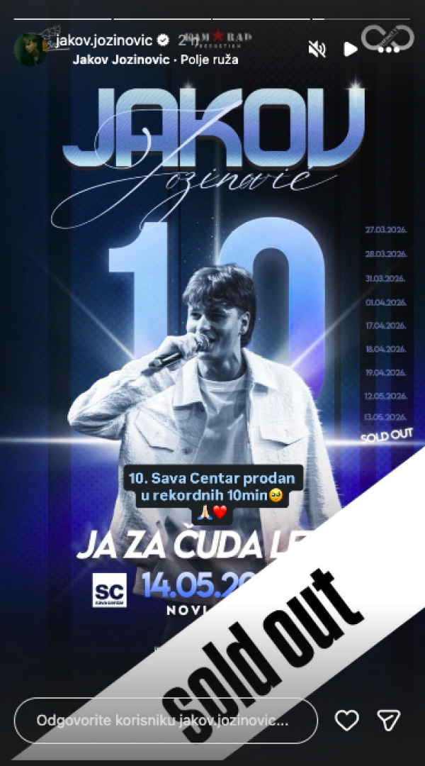 Objava Jakova Jozinovića