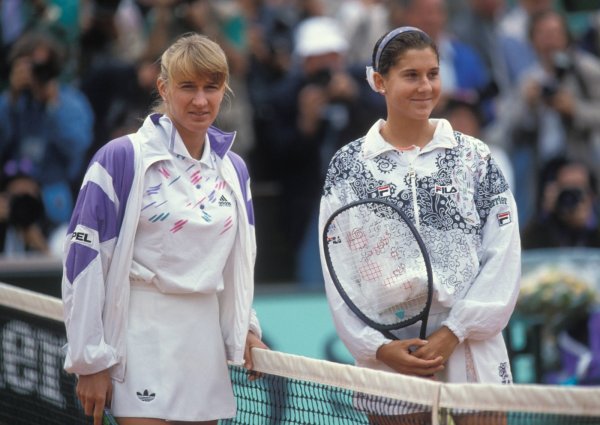 Monika Seleš sa Steffi Graf