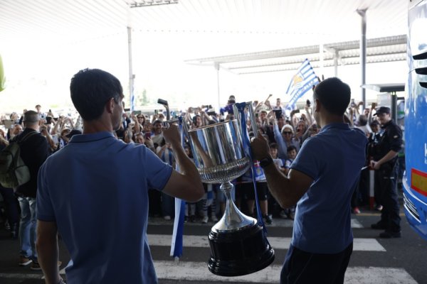 Doček nogometaša Real Sociedada u San Sebastianu