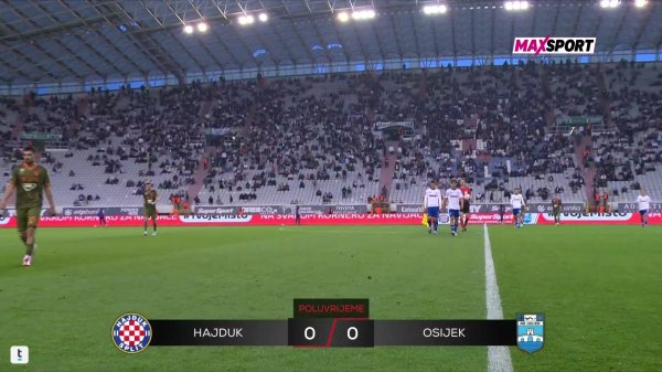 Ovo se rijetko viđa: Poslušajte kako je Poljud ispratio igrače Hajduka na poluvrijeme