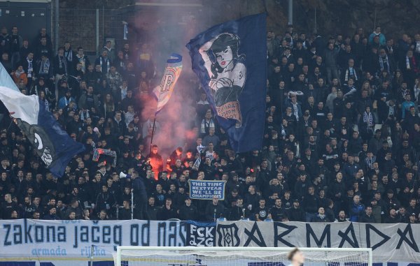 Riječani ostavili poruku za Hajduk uoči derbija: 'Vole srpskog Partizana'