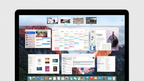 OS X El Capitan Mission Control Apple