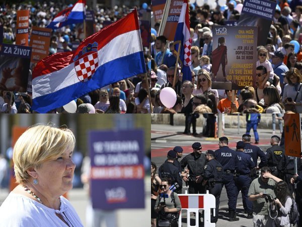 FOTO Povorka Hoda za život stigla do Zrinjevca, pojavio se i jedan ministar: Imamo komunistički zakon