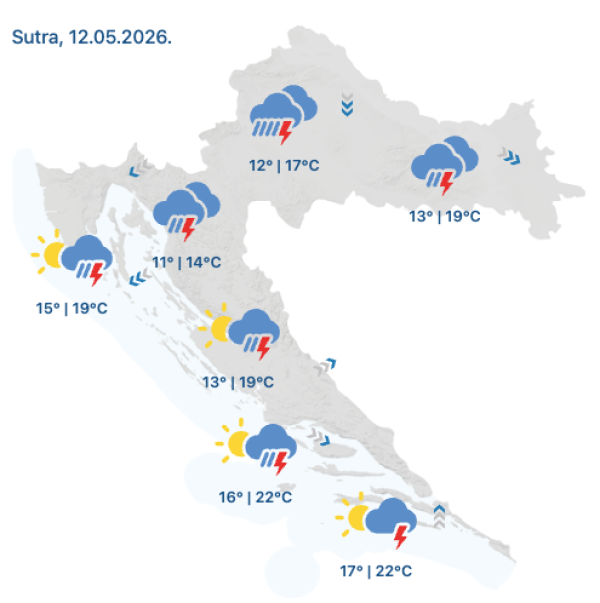 DHMZ prognozirao obilne oborine