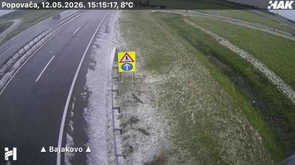 Tuča na autocesti kod Popovače