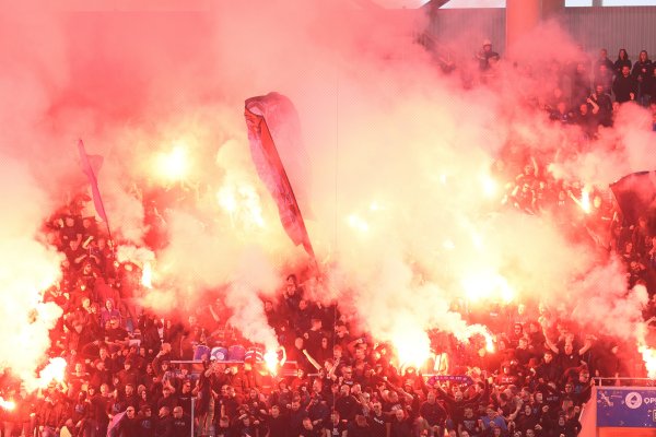 Dinamo - Rijeka, bakljada navijača, finale SuperSport Hrvatski nogometni Kup, 13.5.2026.