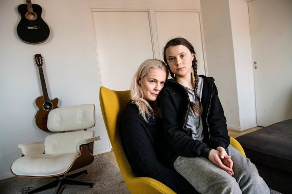 Greta Thunberg i Malena Ernman