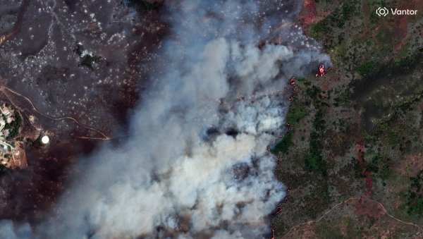 Satelitske snimke pokazuju razmjere požara u Kaliforniji