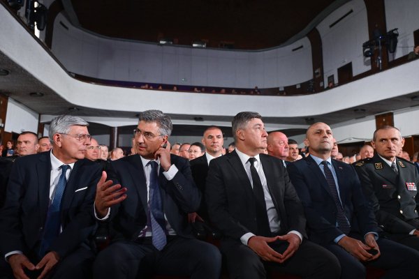 Željko Reiner, Andrej Plenković, Zoran Milanović, Ivan Anušić i Tihomir Kundid