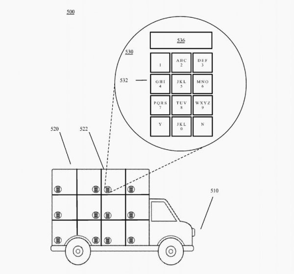 Nacrt iz Googleovog patenta za autonomno dostavno vozilo Screenshot/US Patent Office