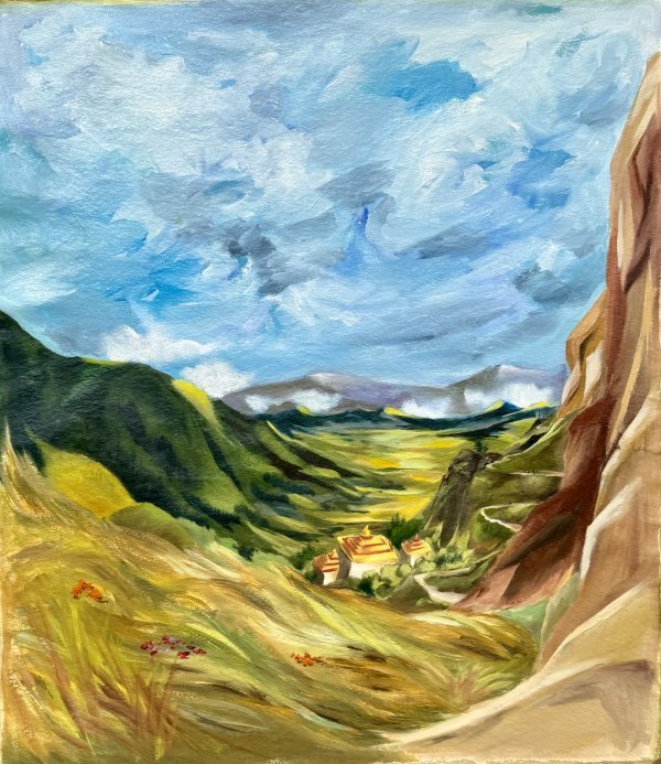 Longchenpa’s Gaze, ulje na platnu 158 cm x 92 cm