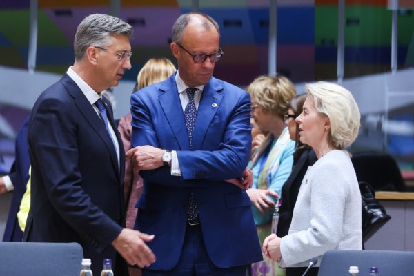 Andrej Plenković,  Friedrich Merz, Ursula von der Leyen