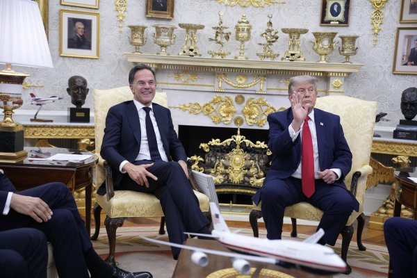 Mark Rutte i Donald Trump