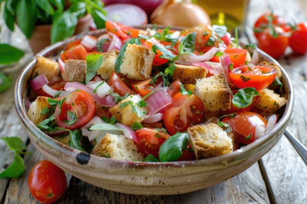 Ova salata nastala je kao jednostavan način da se iskoristi kruh od prethodnog dana,