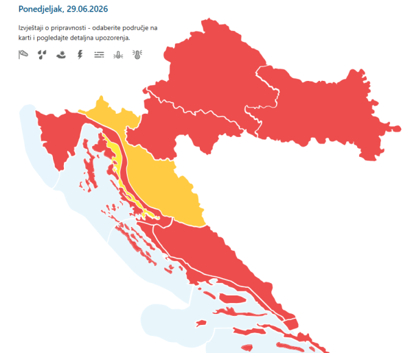 Vrućine u Hrvatskoj