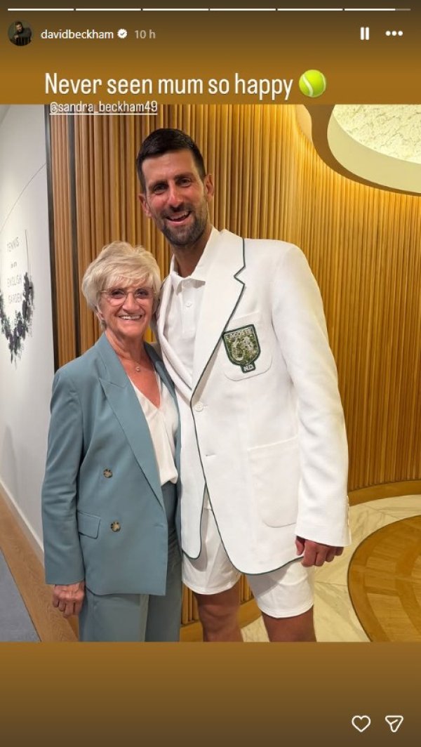 Novak Đoković i Sandra, majka Davida Beckhama