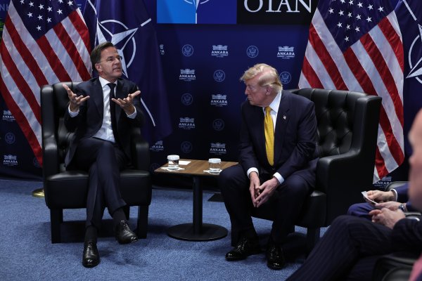 Mark Rutte i Donald Trump