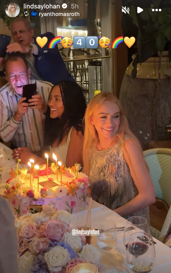 Lindsay Lohan - Instagram story screenshot