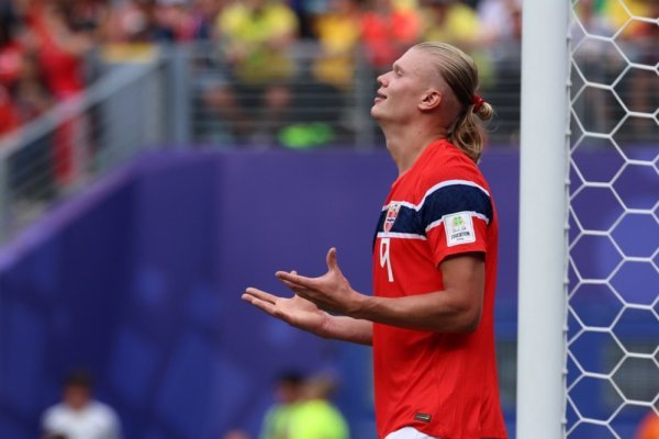 Erling Haaland, koju sekundu nakon što je zabio Brazilu