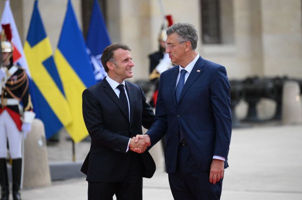 Andrej Plenković i Emmanuel Macron